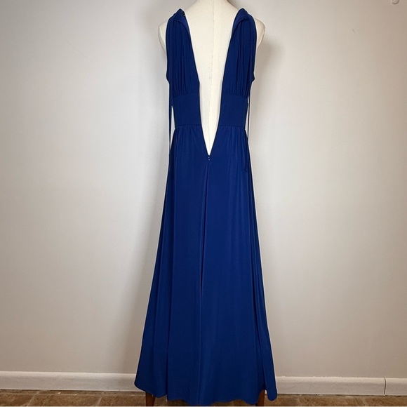 R&M Richards Embellished Waist Gathered Halter Dress Women’s Size 8 Petite - Picture 8 of 17